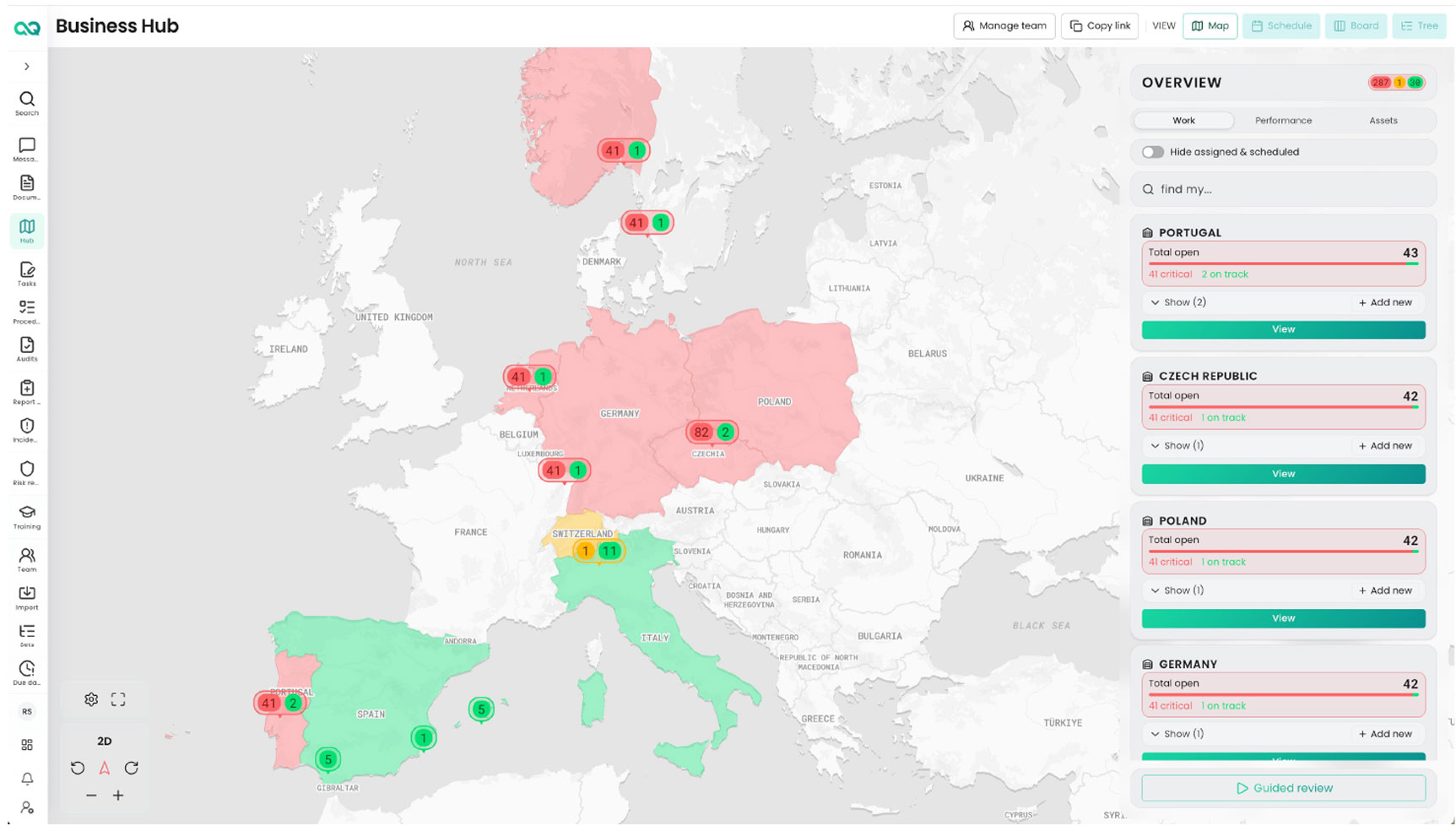 AmtiQ Business Hub Map View